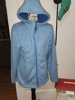 ZeroXposur Women's Light Blue Hooded Fleece Jacket